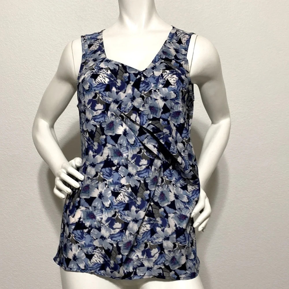 Ann Taylor Loft Office Siren Floral Top Size S